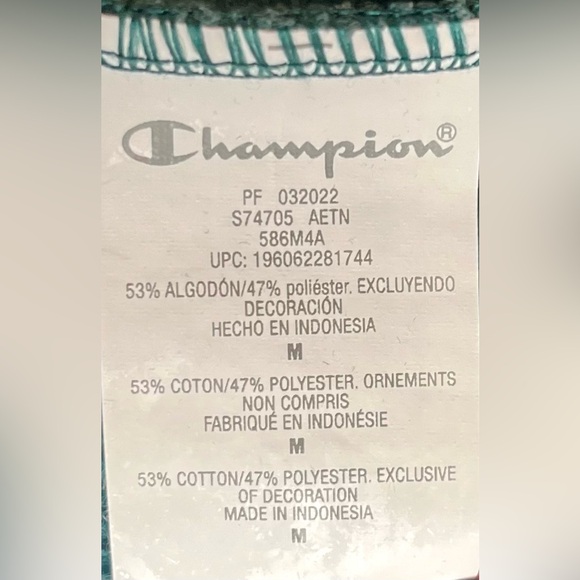 🔴Champion Hoodie Men's Medium Hunter Green Vintage Wash - Picture 2 of 6